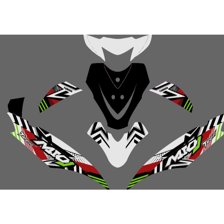 Decal Stiker Mio J Dekal Sticker Custom YAMAHA Mio J Full Body D-R4-011
