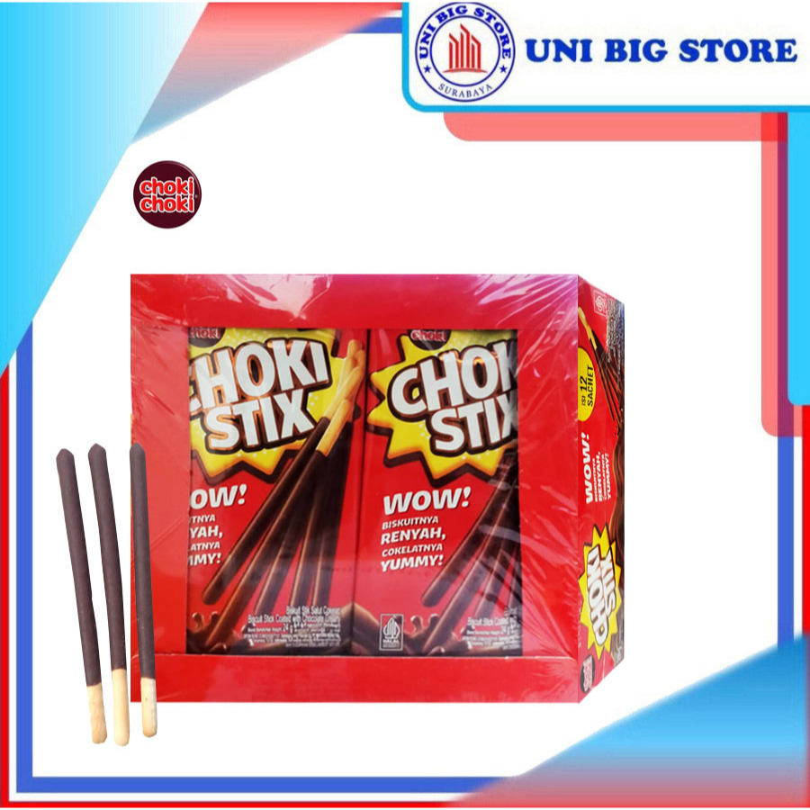 

Choki Choki Stix Chocolate Biscuit Stick 24 gr x 12 pcs BOX