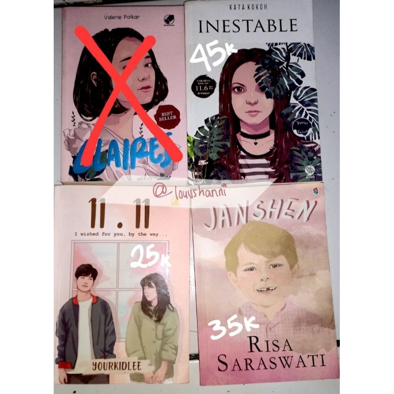 PRELOVED NOVEL AU WATTPAD MURAH SERANGKAI HELLO CELLO INESTABLE JANSHEN VALERIE PATKAR