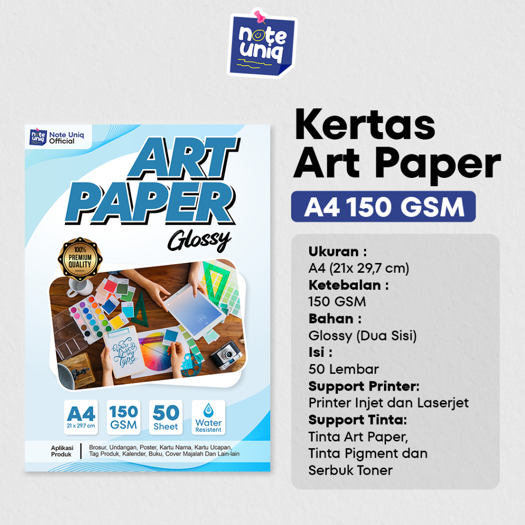 Kertas Art Paper Glossy A4 150 GSM - Isi 50 Lembar