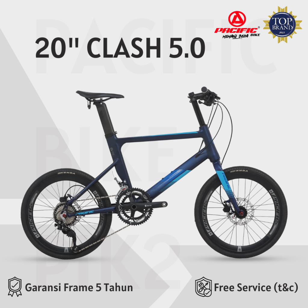 Sepeda Minivelo Paciific Size 20 CLASH 5.0 (2X10 Speed/Hydraulic)