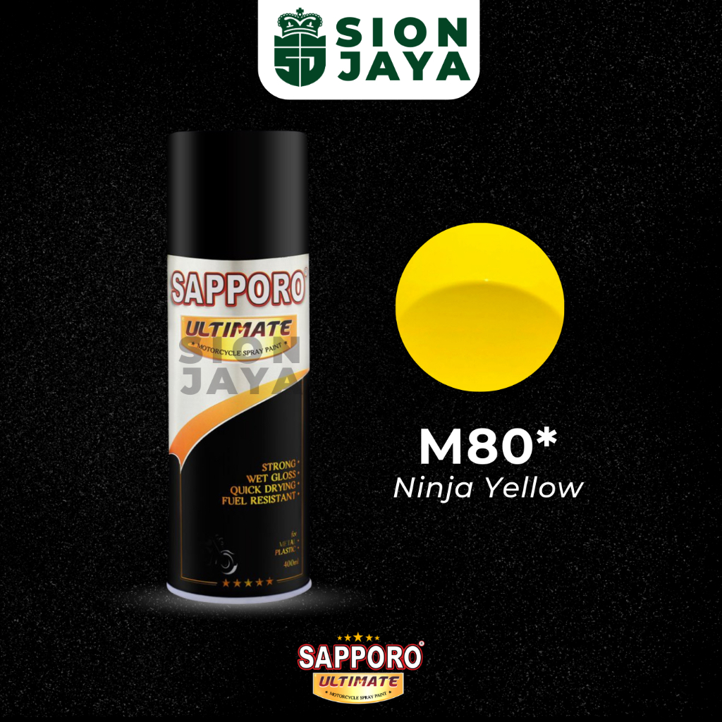 Pilox / Pylox / Cat Semprot Sapporo Ultimate Mettalic Yellow/ Kuning Metalik M80 Ninja Yellow