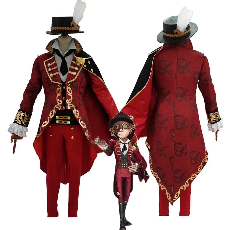 Game Identity V Norton Campbell Cosplay Costume Frospector Red Uniform Activity Party Role Play Clot