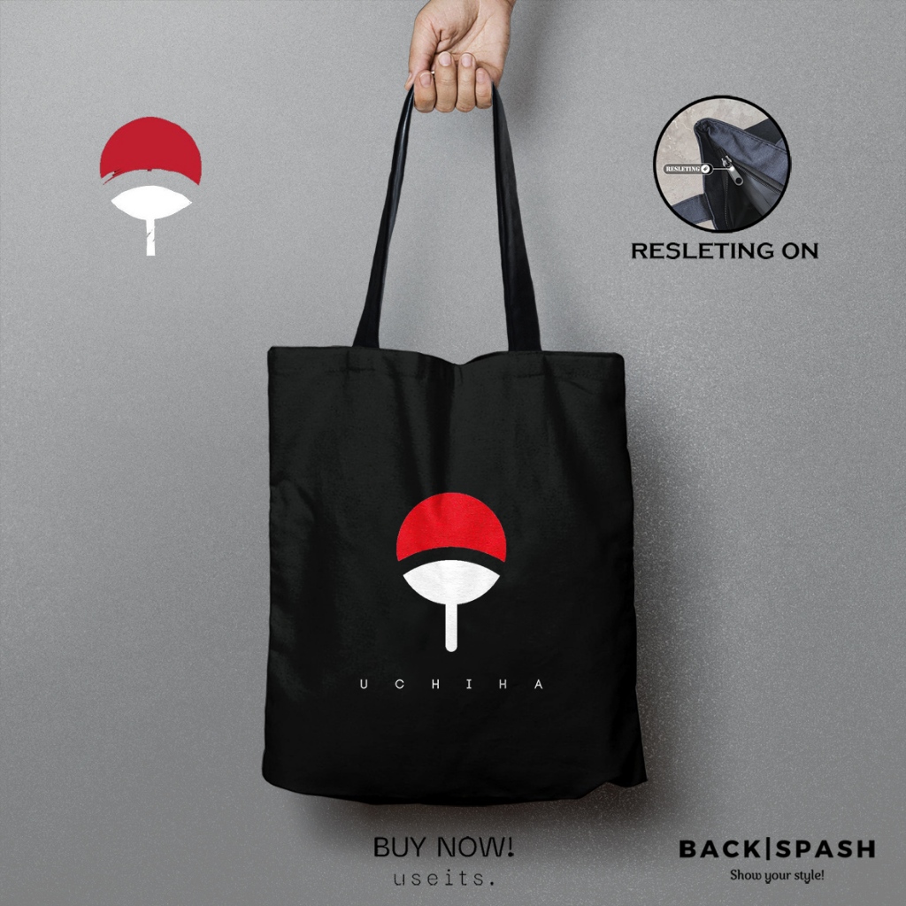 Totebag Naruto Boruto Tote Bag Tas Anime Special Uchiha TH1