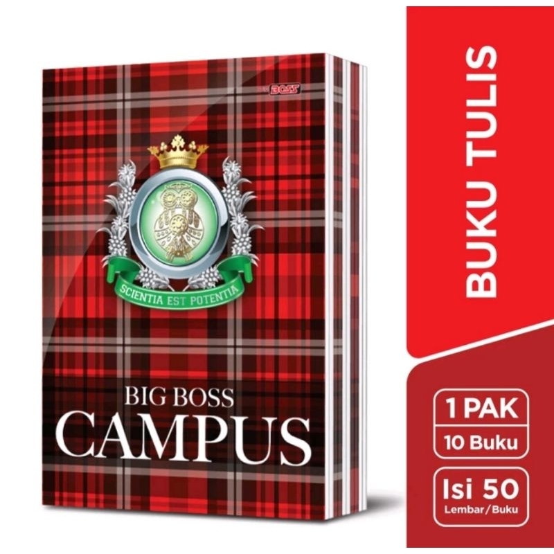 

BUKU TULIS BIG BOS CAMPUS BOXY 50 LEMBAR / 10 BUKU