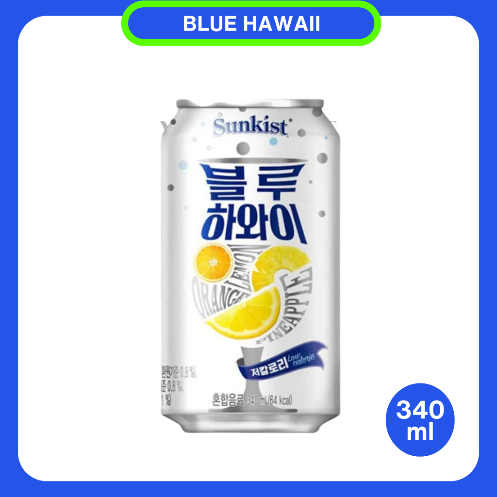 

Haitai Sunkist Blue Hawaii 340ml Soft Drink Original Korea