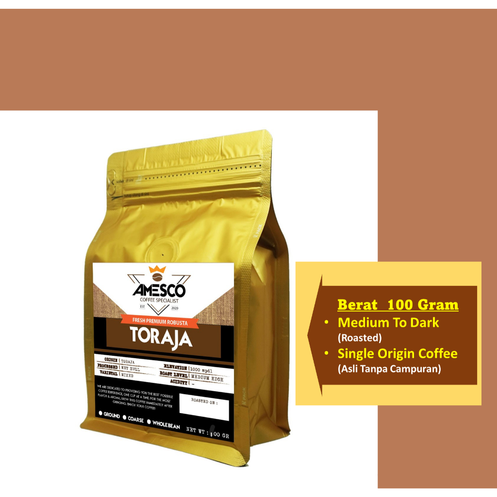

KOPI TORAJA ROBUSTA 100GR KOPI BIJI / KOPI BUBUK | Kopi Robusta Toraja