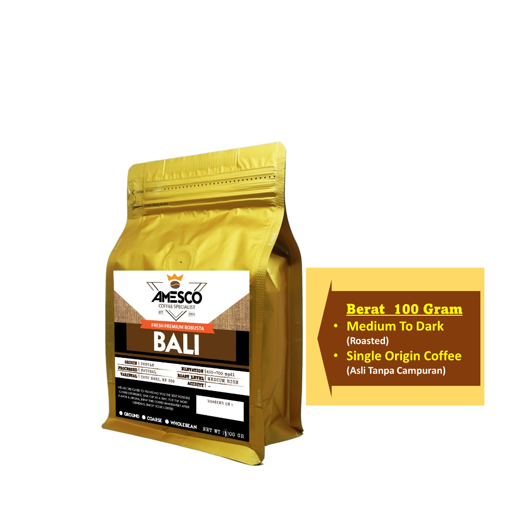 

KOPI ROBUSTA BALI 100GR KOPI BIJI / KOPI BUBUK PREMIUM | Kopi Bali