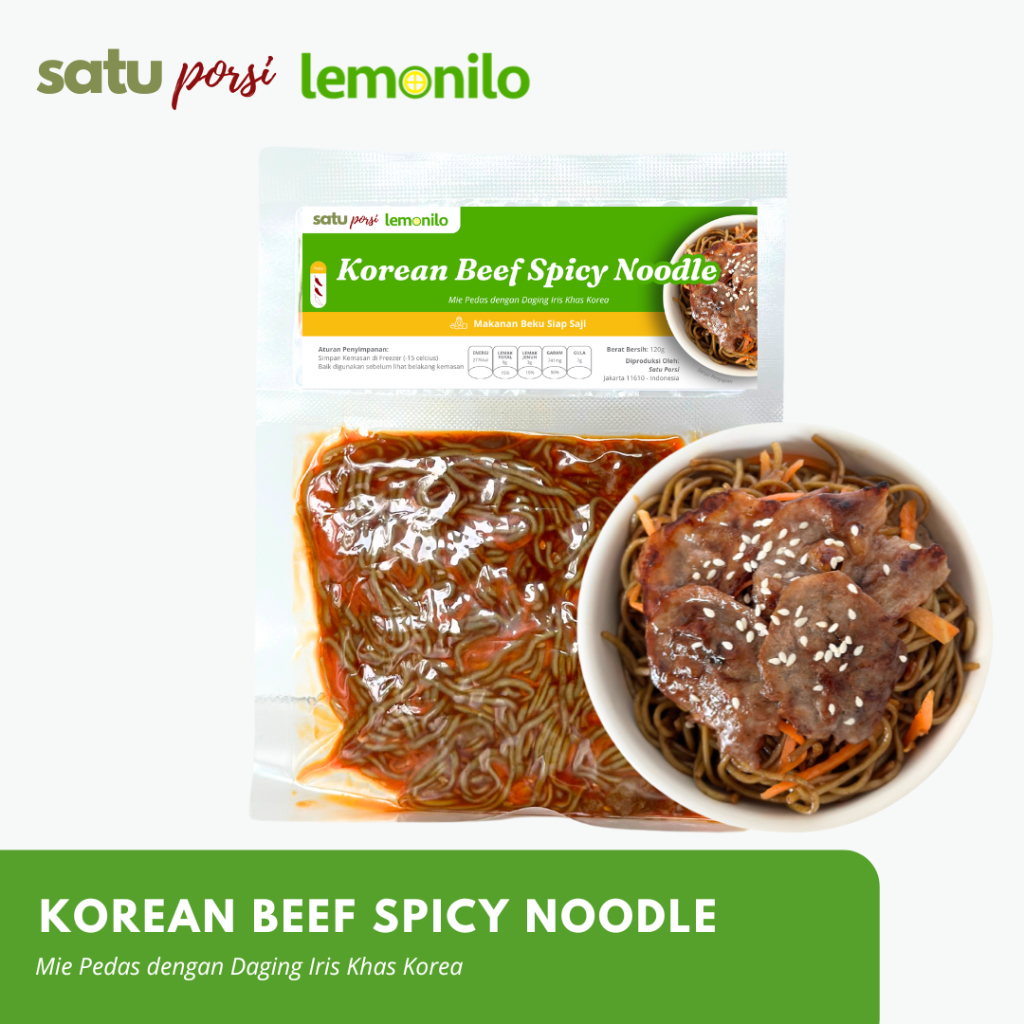 

Satu Porsi x Lemonilo Korean Beef Spicy Noodle