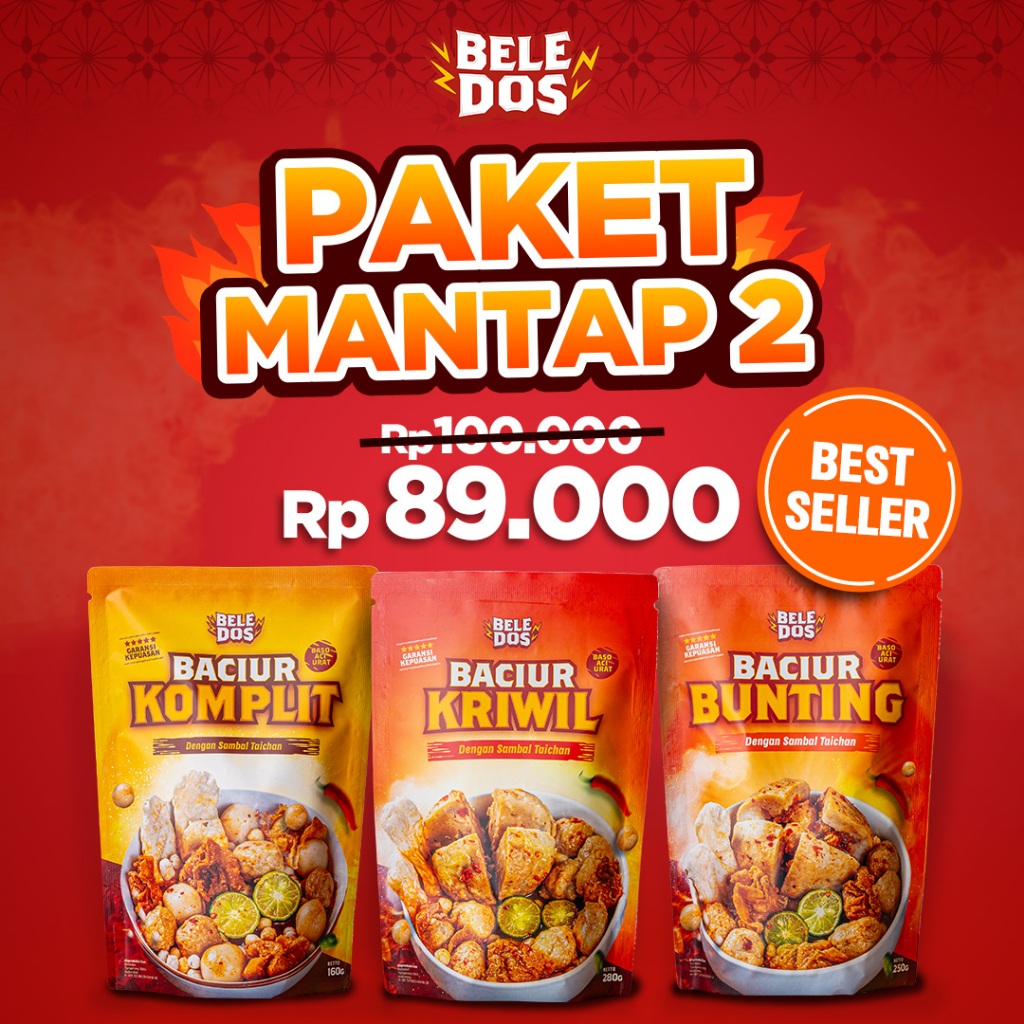 	 Beledos Paket Mantap 2 / Baciur Komplit / Baciur Kriwil / Baciur Bunting	