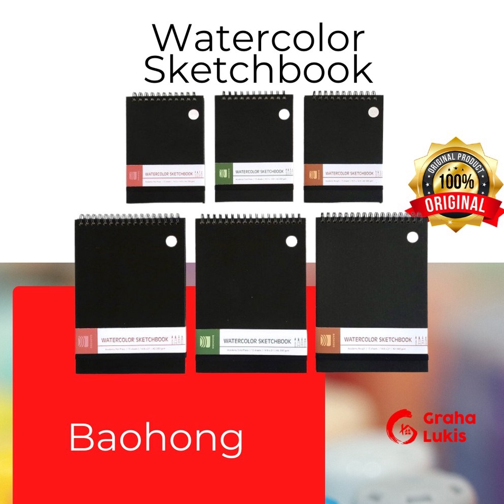

KODE O8K4 Baohong Watercolor Sketchbook Academy Spiral Cotton 3gsm