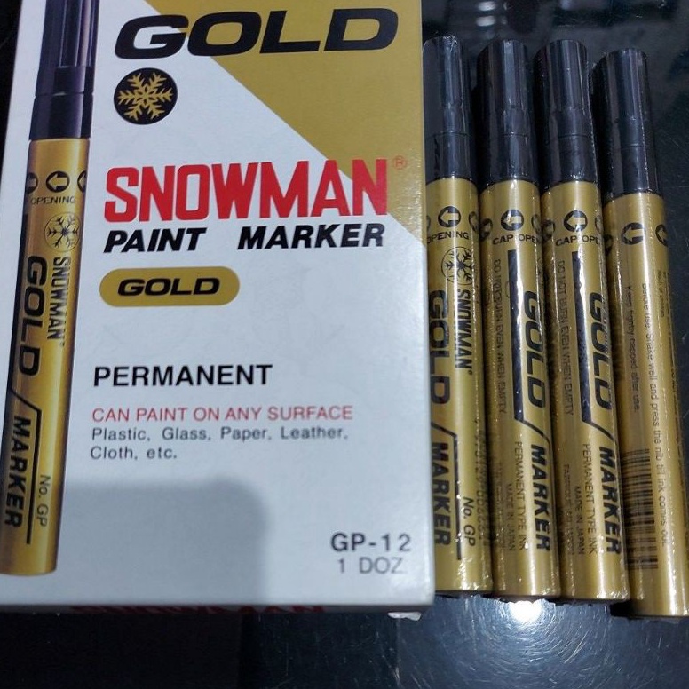 

KODE G4F2 spidol snowman paint marker GP12 goldemas tertera harga 3 pcs