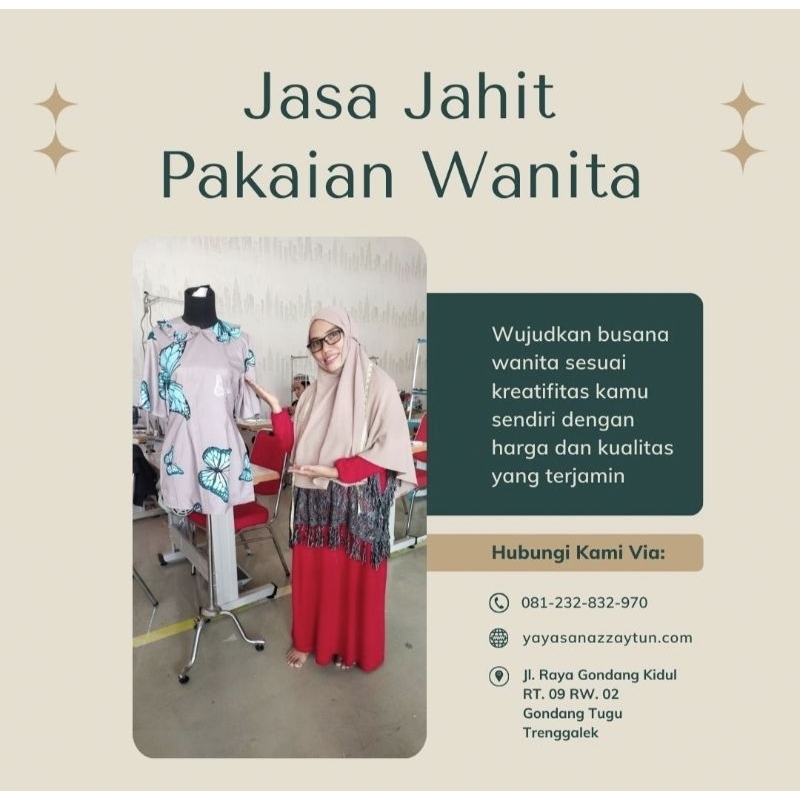 Jasa Jahit Pakaian Wanita