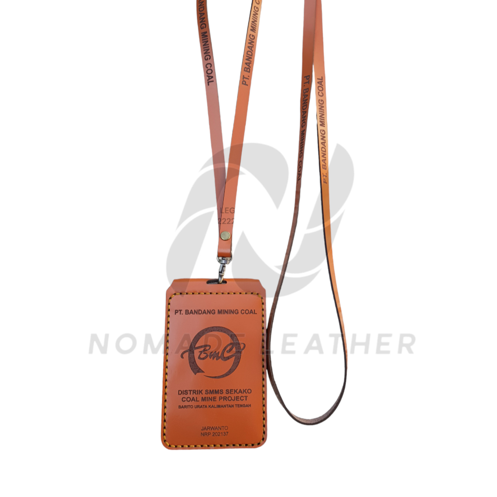 

ID card kulit asli / Name tag kulit asli premium free grafir