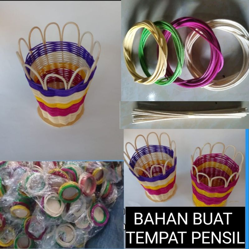 

BAHAN ANYAMAN ROTAN ( bentuk tempat pensil)