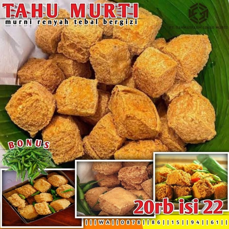 

Tahu Goreng Sumedang Siap Saji " MURTI " isi 22 Besar Dan Gurih