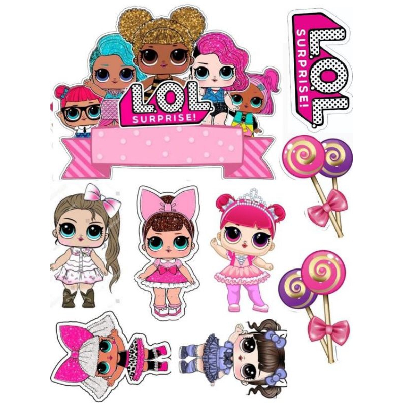 Cetak Topper LOL, Topper Kue Ultah