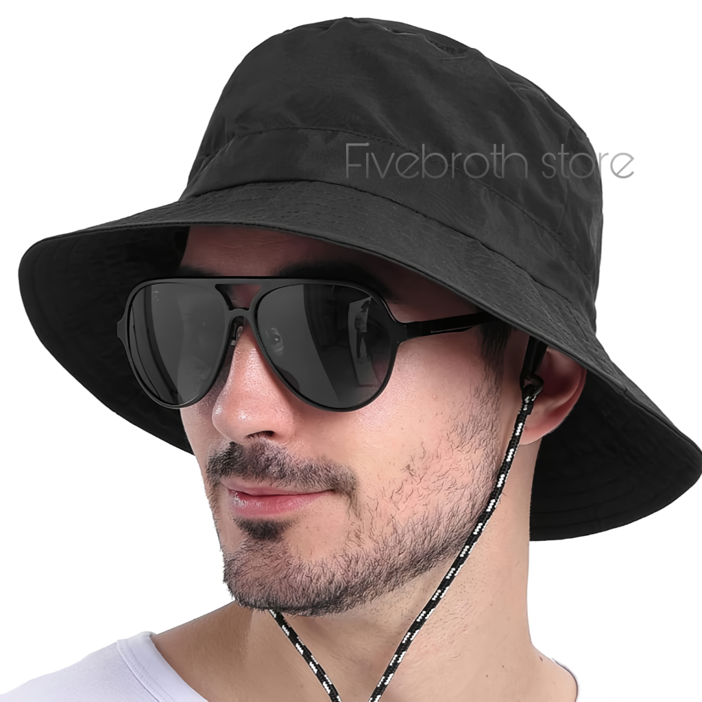 Topi Pria Bucket Rimba Polos Outdoor Distro Hight Quality