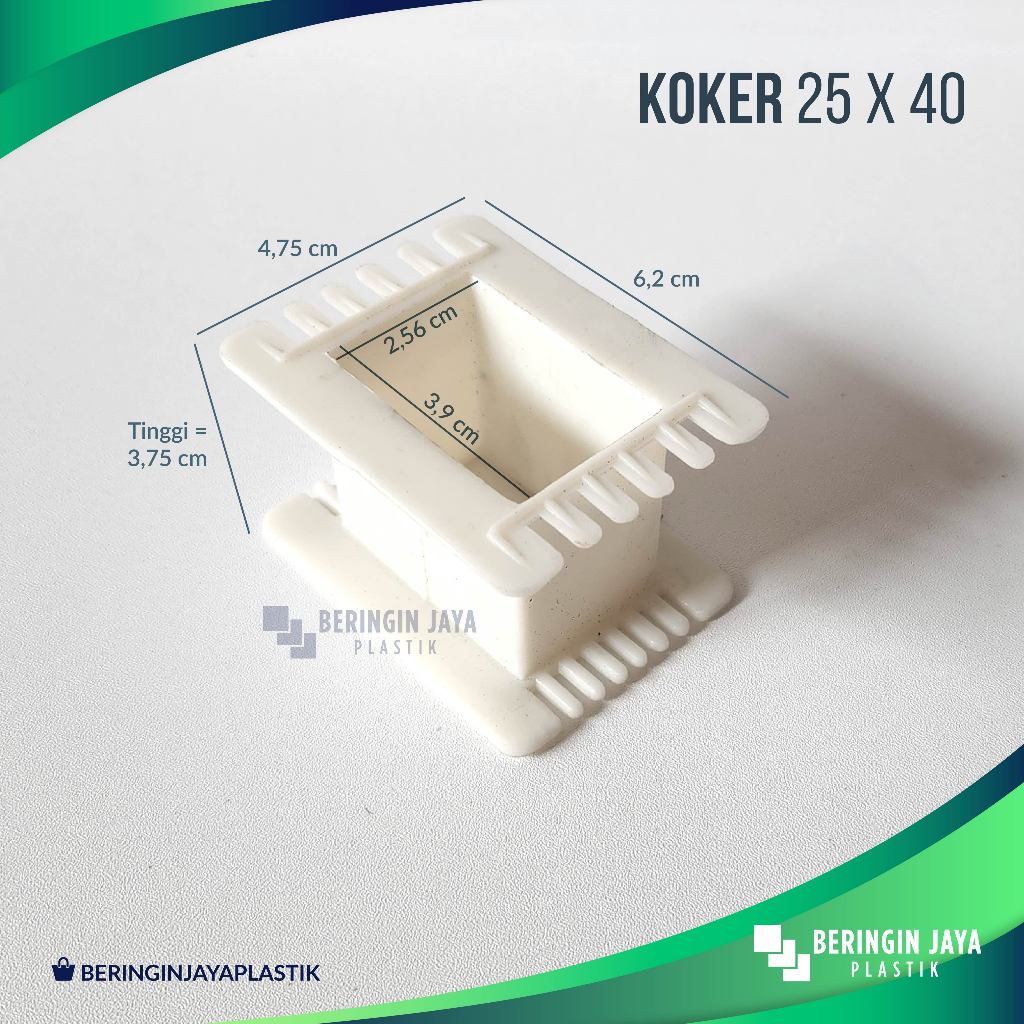 Koker Trafo Kotak 25x40 / Bobin Bobbin Dudukan Besi Plat Keren Kern Travo Tahan Panas Bahan Plastik 