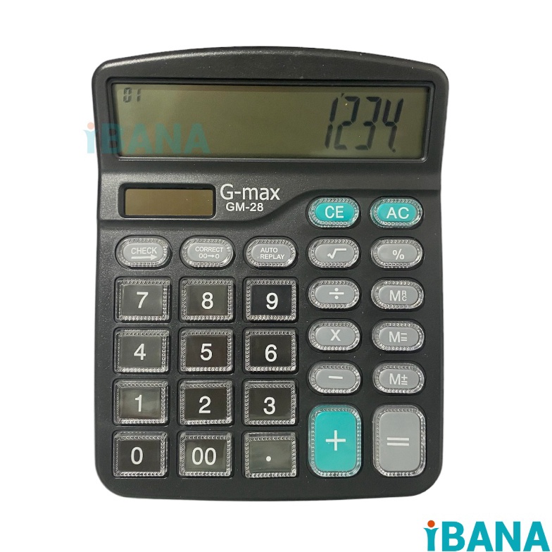 

ART T16G IBANA KALKULATOR 12 DIGIT BESAR GM28 MODEL CITIZEN ALAT HITUNG KANTOR ALAT HITUNG KALKULATOR MEJA HITAM DOUBLE CHECK PERLENGKAPAN SEKOLAH SCHOOL CALCULATOR