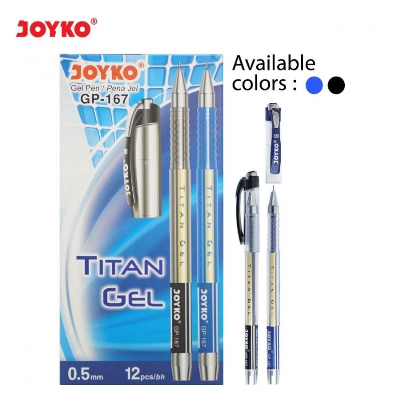 

Pulpen Gel Joyko GP-167 Titan 0.5 mm (Tinta Black )