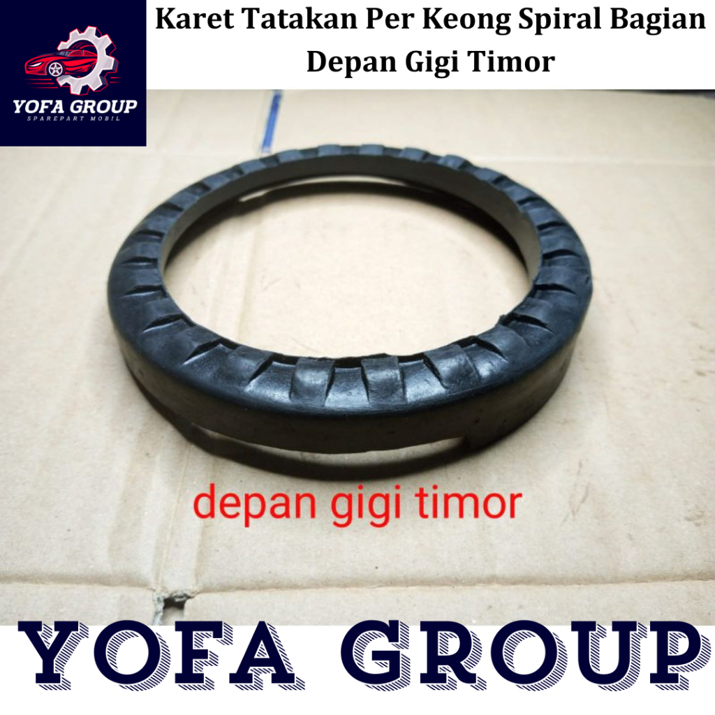 SPAREPART MOBIL Karet Tatakan Per Keong Spiral Bagian Depan Gigi Timor