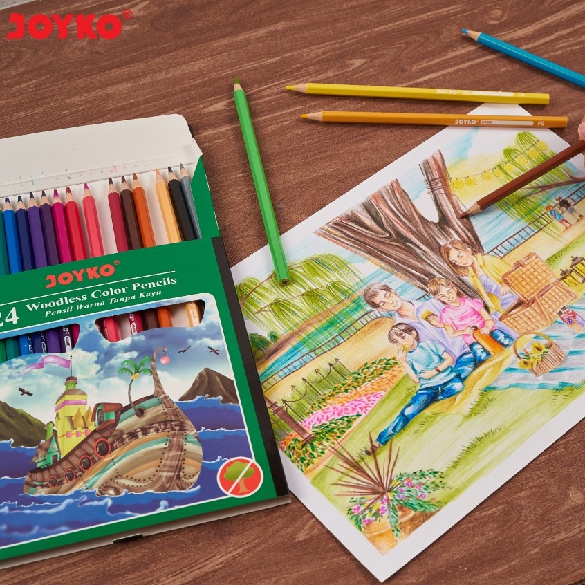 

ART U85C Pensil Warna JOYKO Panjang 24 Joyko CP14