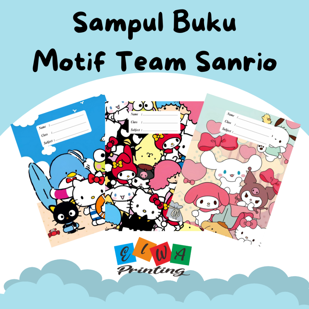 

(ISI 8 LEMBAR) SAMPUL BUKU TULIS SIDU CAMPUS BIGBOSS / SAMPUL BUKU MOTIF ESTETIK SANRIO TEAM / Sampul Custom / SAMPUL BUKU AESTHETIC