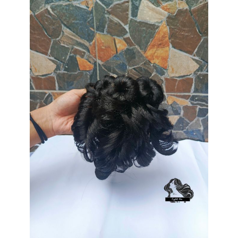 sanggul sirkam bunga /KD sanggul modern rambut palsu