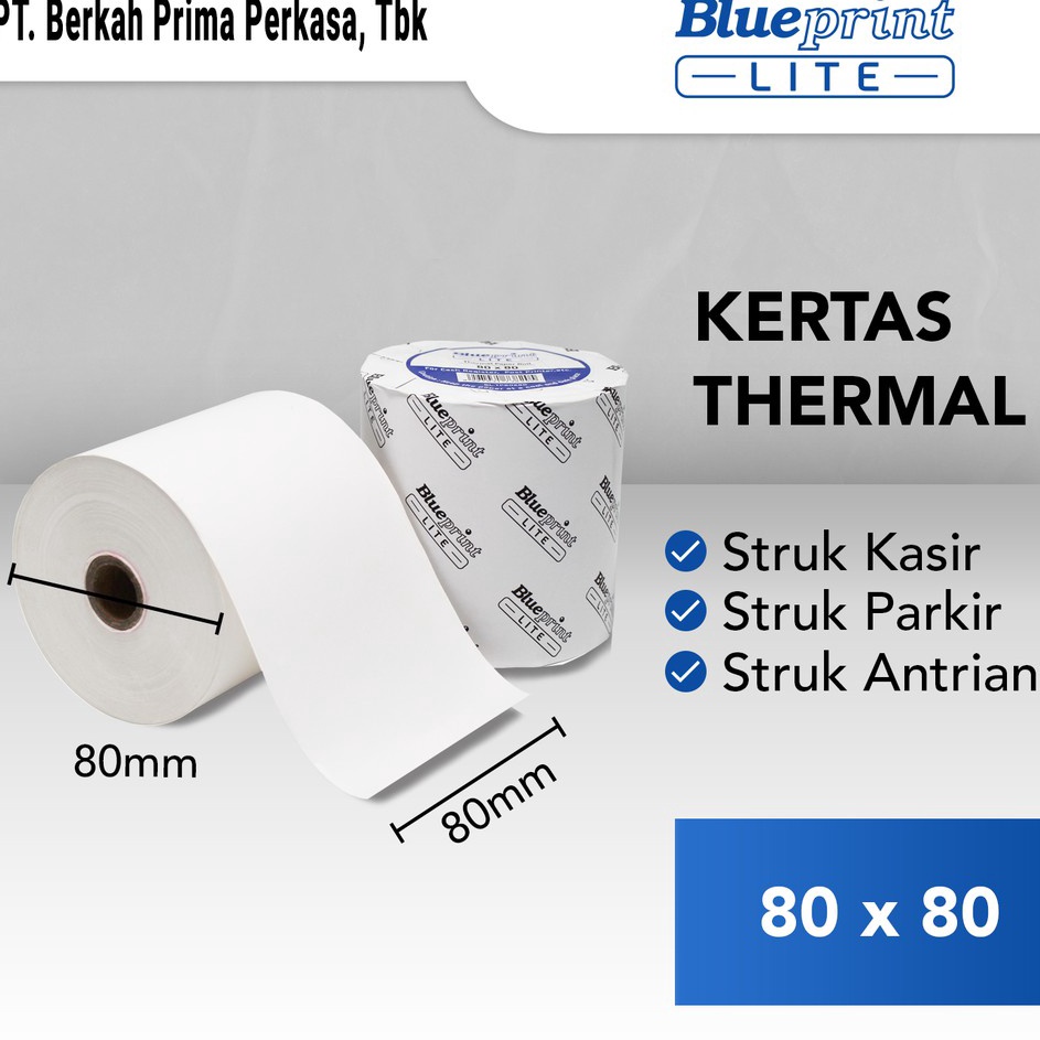 

Super Quality Kertas Thermal Kertas Struk Kasir Tol Blueprint Lite 8 x 8 8x8os 8x8 mm 1 Roll