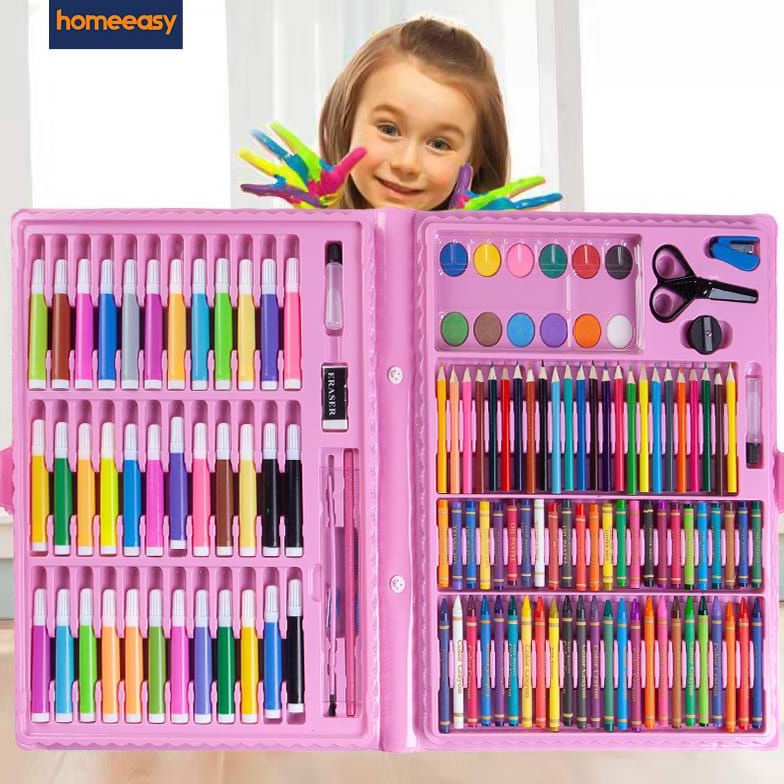 

KODE V2R8 pensil warna dan crayon set isi 15 dan 28 pcs alat tulis anak