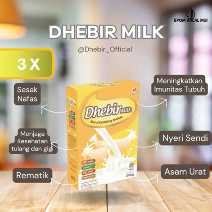 

3 BOX Hemat | DhebirMilk Susu Kambing Etawa Herbal Untuk Kesehatan Tulang dan Sendi