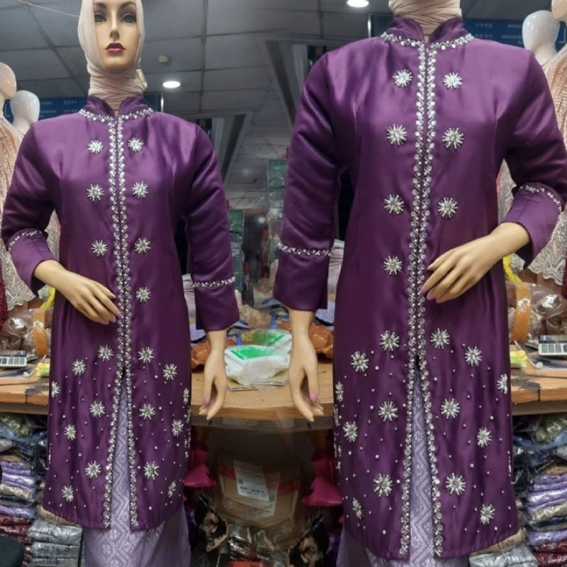 ATASAN KEBAYA KURUNG MELAYU//KEBAYA KURUNG TAFETA PAYET//KEBAYA TAFETA//KEBAYA