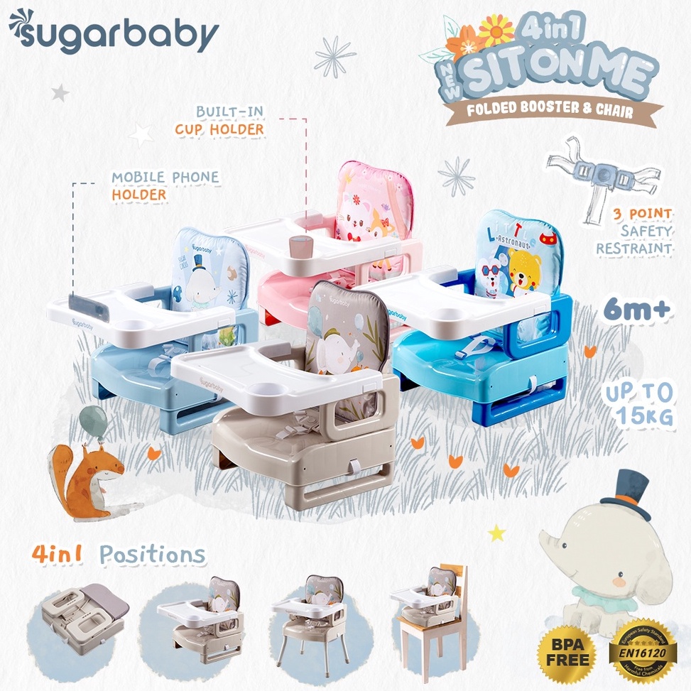 Bt KURSI MAKAN BAYIBOOSTER SEAT SPACE BABY SB518  SUGAR BABY TEMPAT DUDUK MAKAN BAYI