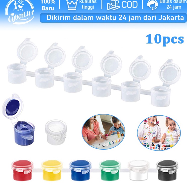 

Murah Trending 6 pcs 3ml Pot Cat Plastik Renteng Tabung Tempat Cat Akrilik Grosir Acrylic Paint Cup
