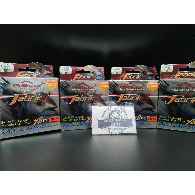 Senar PE JABRIK HS X8 200m Relix Nusantara JABRIK 200 Meter