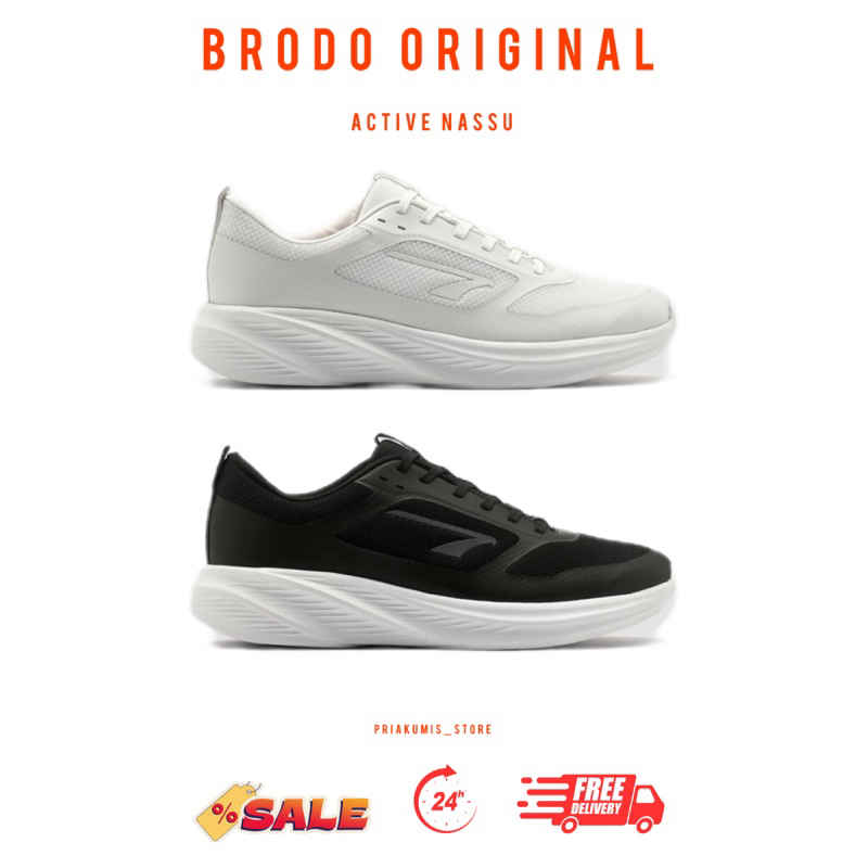 Brodo Official Active Nassu - Sepatu Brodo | Sepatu Putih | Sneakers | Sepatu Olahraga | Sepatu Hita