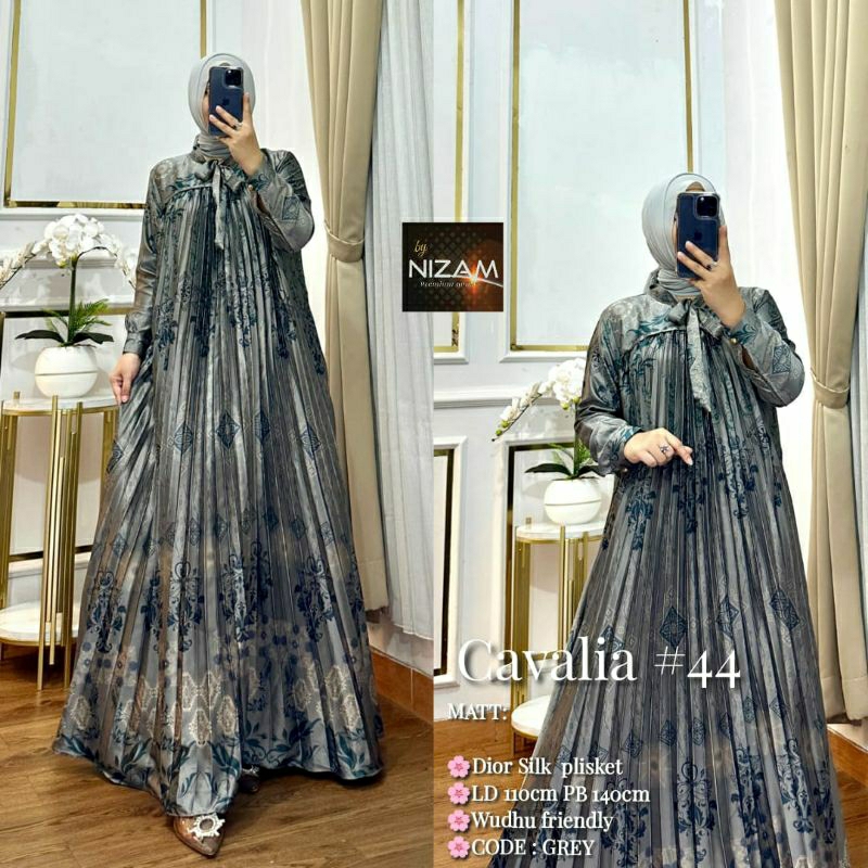 NEW**CAVALIA #44 GAMIS MAXY PREMIUM DRESS*BAHAN DIOR SILK PREMIUM*BY ORIGINAL NIZAM COLLECTION