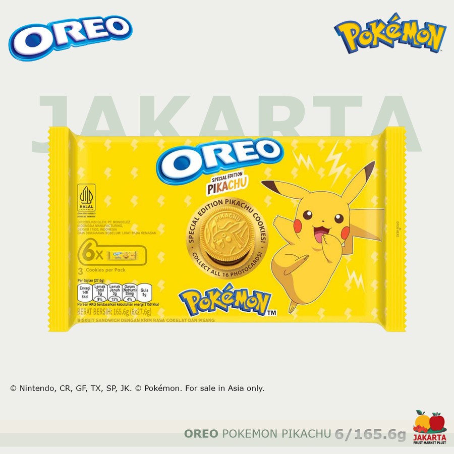 

OREO SPECIAL EDITION POKEMON PIKACHU Snack rasa coklat pisang