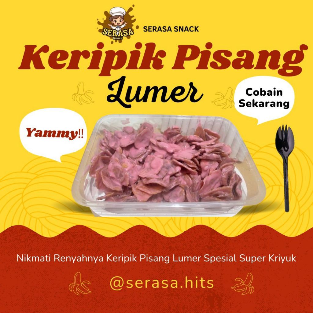 

Serasa keripik pisang coklat strawberry lumer banget kripik pisang super renyah box 500 ml