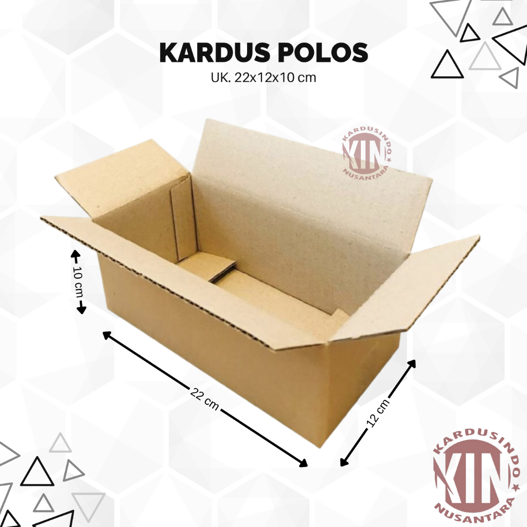 

kardus box polos baru uk 22x12x10 cm