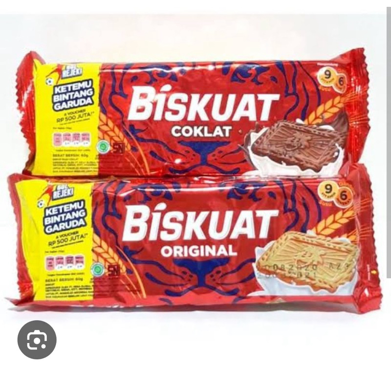 

BISKUAT 45,6gram pack original / coklat