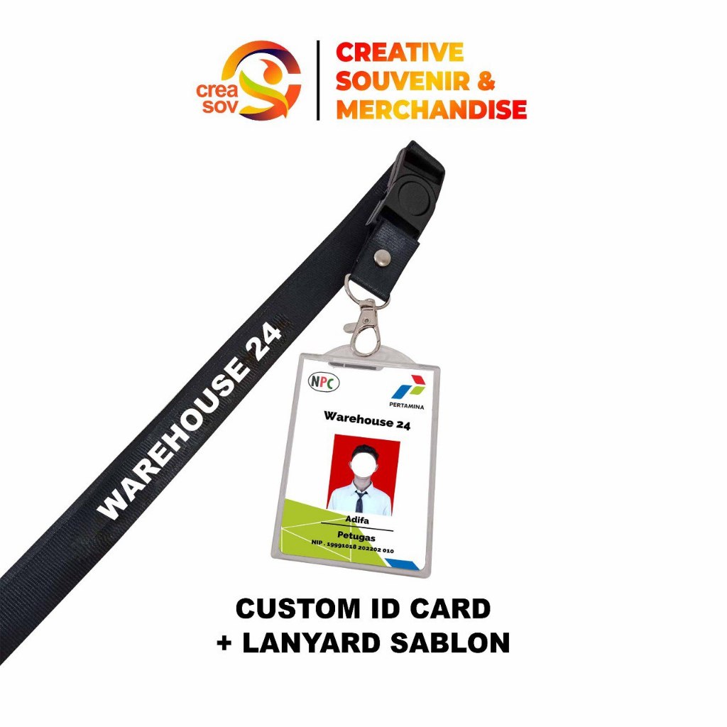 Creasov, Lanyard ID Card Custom / ID Card Tali Sablon / Custom ID Card Tali Sablon, Custom ID Card L