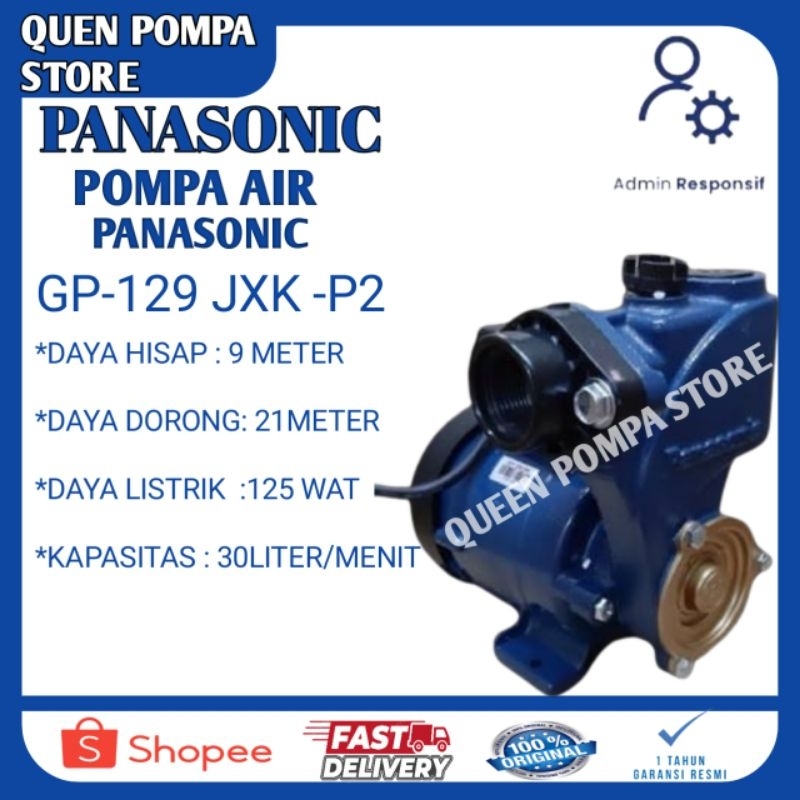 POMPA AIR PANASONIC GP-129JXK/POMPA AIR SUMUR DANGKAL