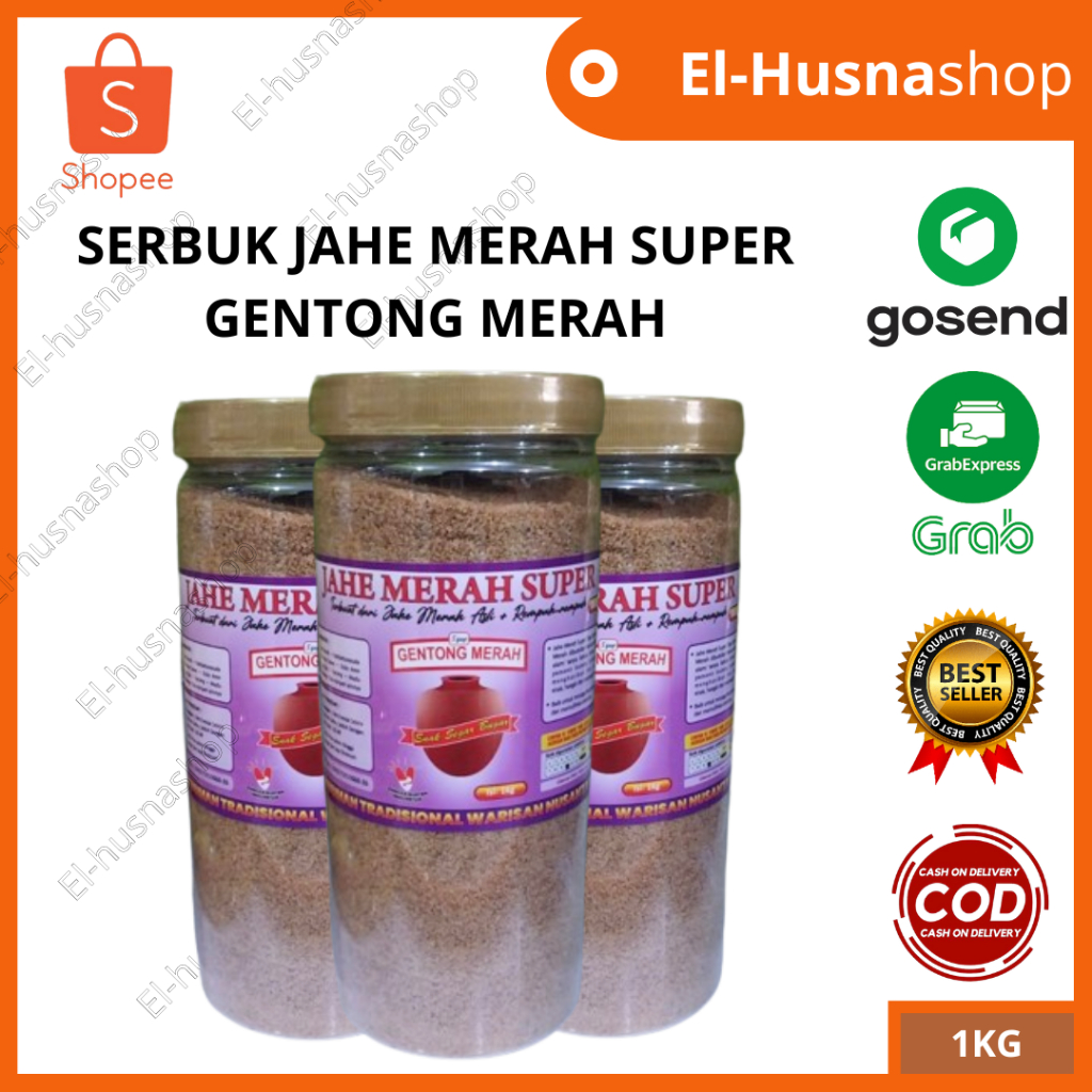 

Serbuk Jahe Merah Super Gentong Merah 1kg Asli Original Bubuk