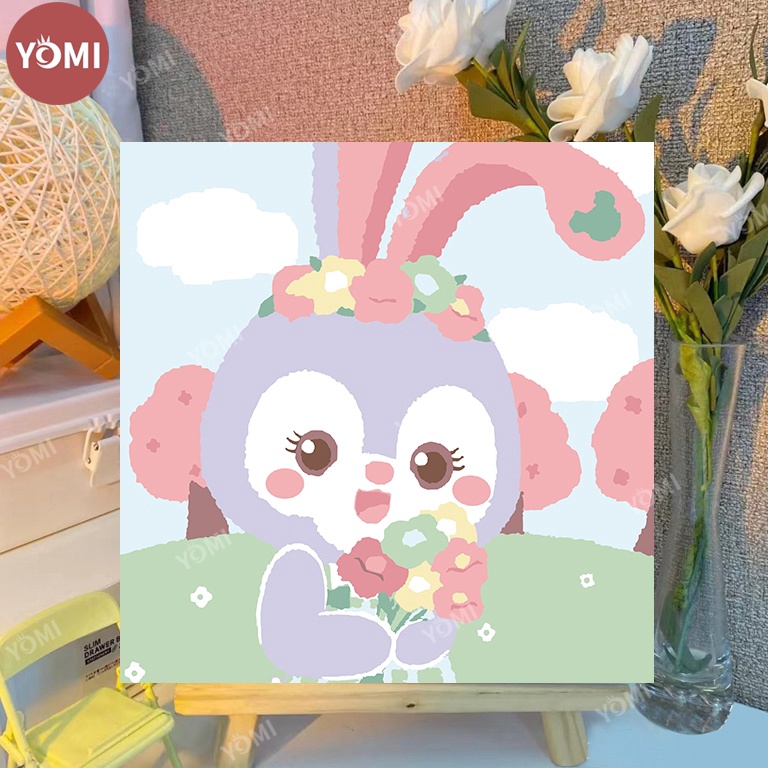 

ART B85X YOMI Paint By Number 3x2cm with WOODEN FRAME DIY PAINTING KIT all picture readystock Canvas Painting By Number