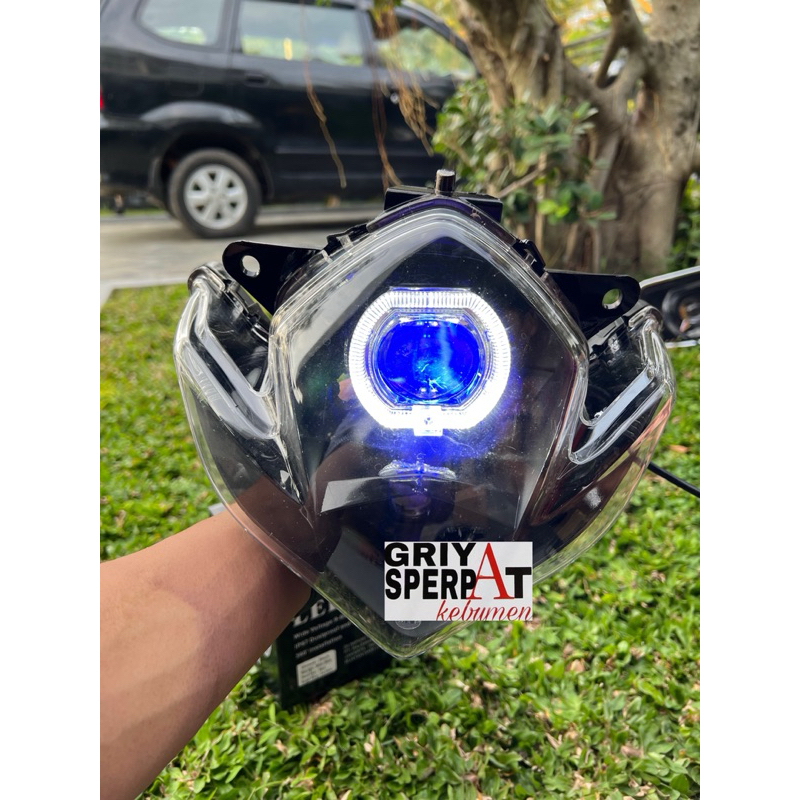 Lampu depan satria fu barong biled mini led