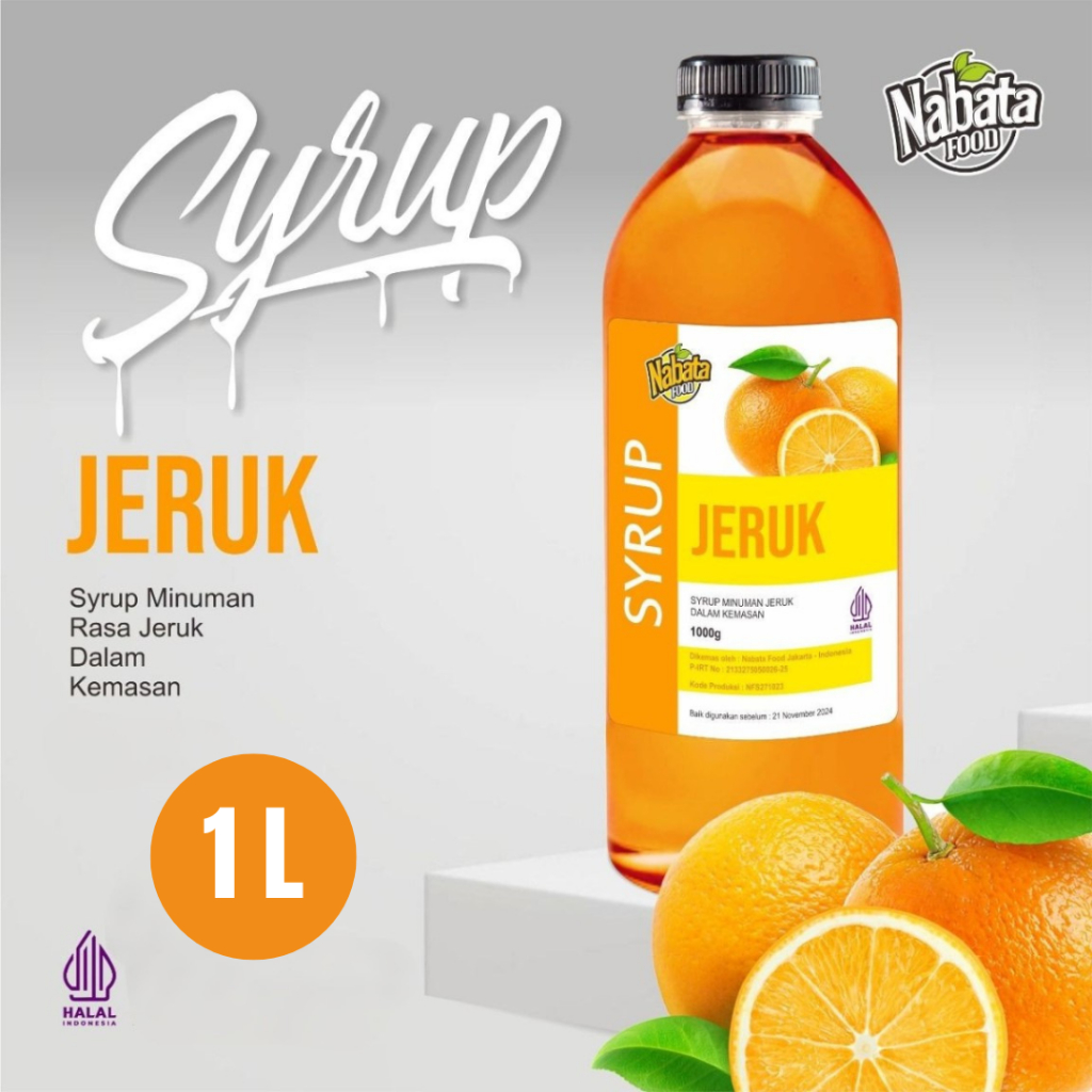 

Sirup Rasa Jeruk Nabata Food 1000 ml | Orange Syrup 1 Liter