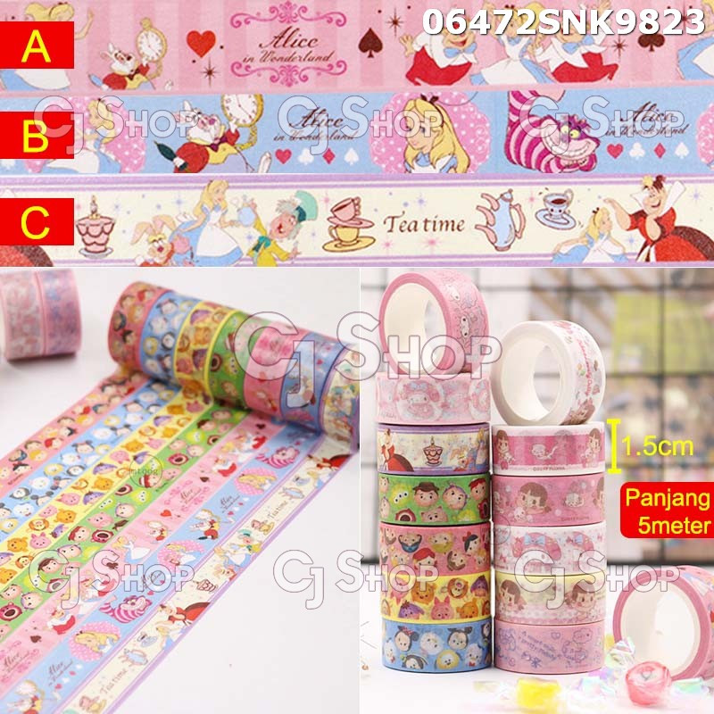 

Alice in wonderland Decorative Tape Isolasi bergambar 06472