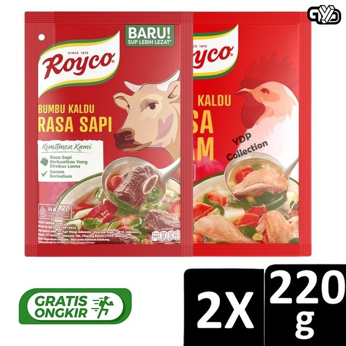 

Royco Bumbu Kaldu Ayam dan Sapi 220G Twin Pack [DAPAT 2 PCS]